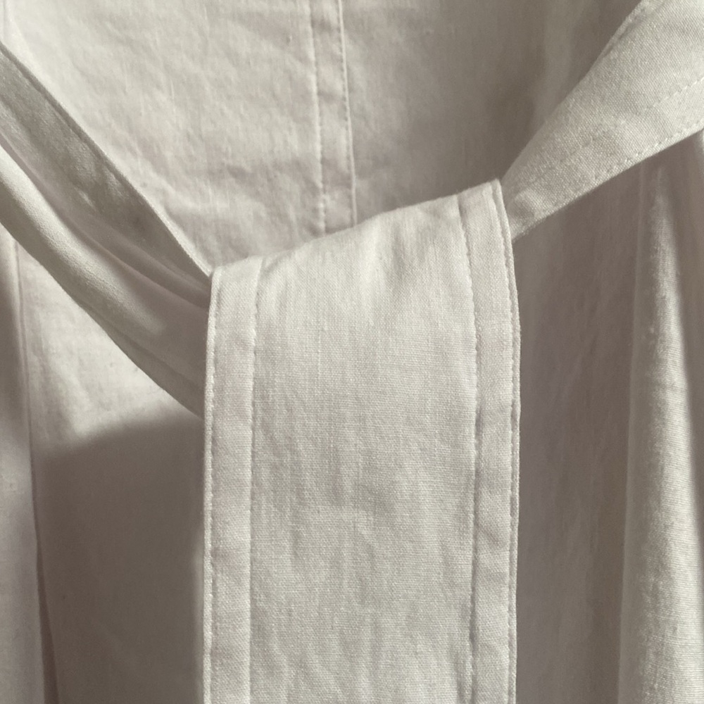Vince Linen-Blend Square Neck Midi Dress - Picture 6 of 10